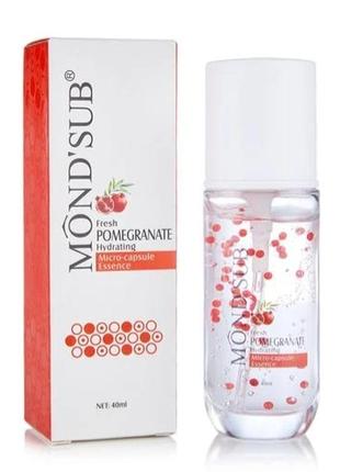 Зволожувальна есенція для обличчя mond'sub fresh pomegranate hydrating micro-capsule essence, 40 мл