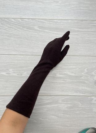 Темно-коричневі вовняні рукавички розміри: 7; 7,5; 8.5
