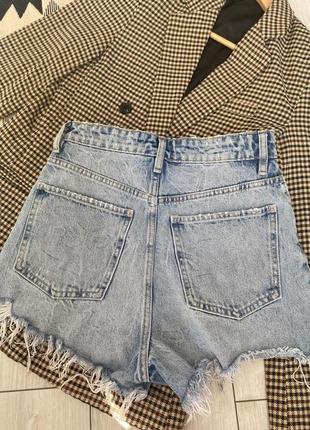 Джинсові шорти zara на високій посадці2 фото