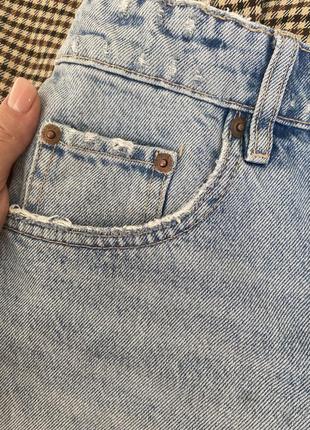 Джинсові шорти zara на високій посадці4 фото