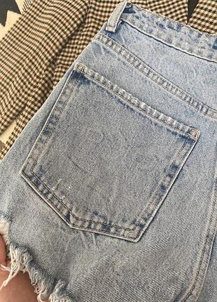 Джинсові шорти zara на високій посадці5 фото