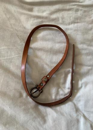 Женский коричневый ремень кожа 80 см