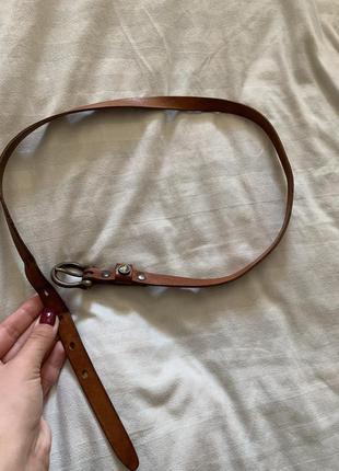 Женский коричневый ремень кожа 80 см