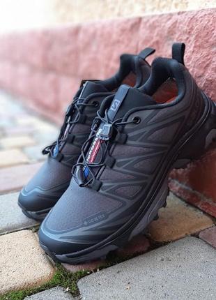 Salomon xt-6 gore-tex темно-сірі з чорним кросівки кеди чоловічі зимові осінні гортекс саломон топ якість євро зима водонепроникні