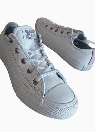 Кожаные белые кеды converse all star оригинал