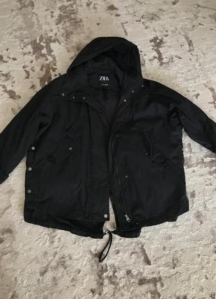 Парка zara s/m з легким утеплювачем