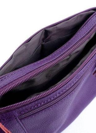 Жіночий шкіряний клатч 1300 violet3 фото