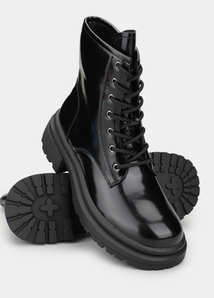 Оригинальные женские ботинки braska / ботинки черного цвета4 фото