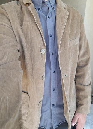 Мужской вельветовый пиджак h&m l.o.g.g. s-m