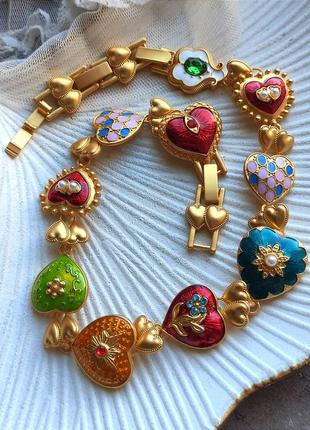 Колье - чокер в стиле коллекции от joan rivers "hearts and flowers"