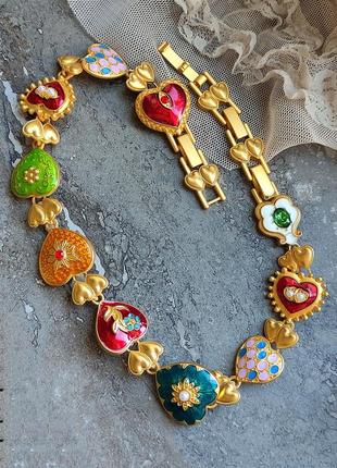 Колье - чокер в стиле коллекции от joan rivers "hearts and flowers"
