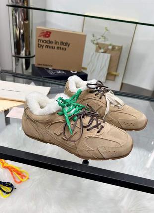 Кроссовки с мехом ботинки miu miu @ new balance