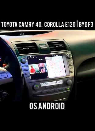 Магнітола 2 din android toyota camry 40, corolla e120, byd f3.