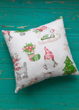 Подушка baby textile новорічна 35х35 см білий