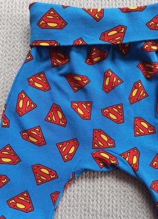 Дитячі штанці h&m штани супермен для новонародженого хлопчика малюка2 фото