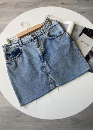 H&amp;m джинсовая голубая юбка юбка1 фото