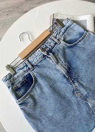 H&amp;m джинсовая голубая юбка юбка3 фото