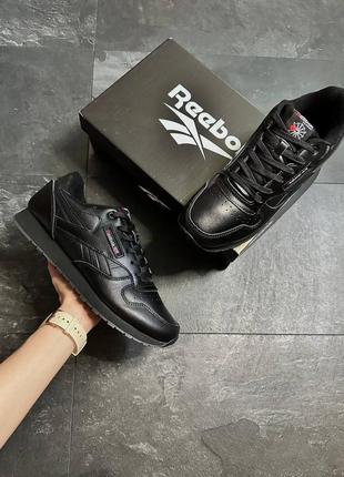 Кросівки чоловічі не reebok classic leather total black
