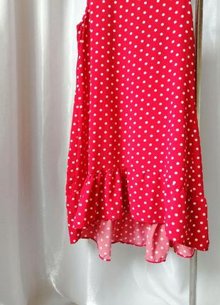 Легке літнє плаття в горох волани різні розміри та кольори4 фото