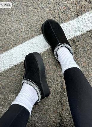 Черные короткие угги
