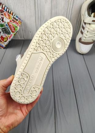 Кроссовки adidas forum low beige chocolate6 фото