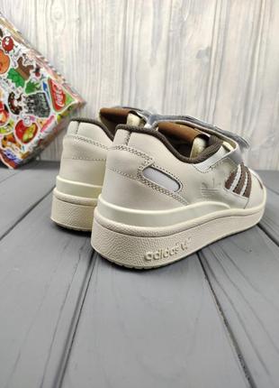 Кроссовки adidas forum low beige chocolate4 фото