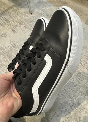 Кеды vans platform на платформе, натуральная кожа.