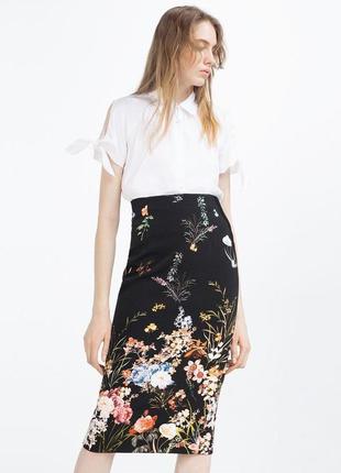Шикарная юбка-карандаш от zara 🖤💙