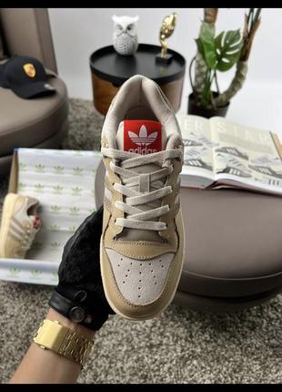 Мужские кроссовки adidas originals forum low beige white
