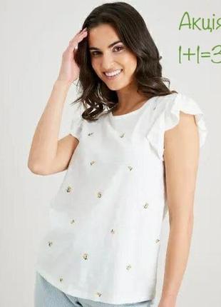 Футболка tu білого кольору h&m m&s