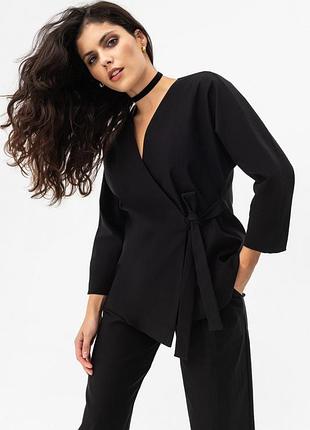 Блуза кимоно на запах с поясом