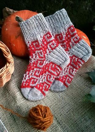 Теплые детские шерстяные носки на 2 года