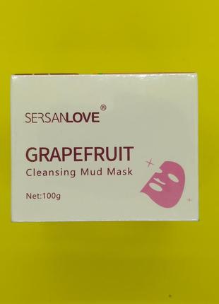 Очищающая грязевая маска для лица с экстрактом грейпфрута 
sersanlove grapefruit cleansing mud mask, 100 г4 фото