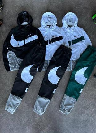 Мужской винтажный спортивный костюм из плащевки nike
