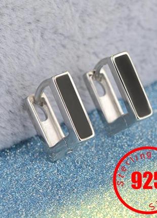 Стильні жіночі сережки покриття срібло 925 кільця кульчики пусети серьги підвіси