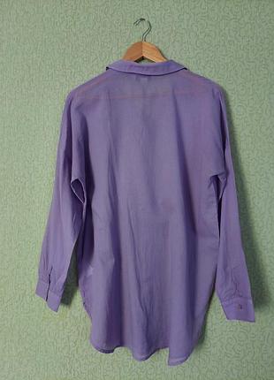 Хлопковая женская рубашка лавандового цвета