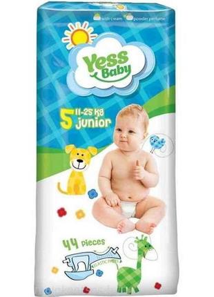 Підгузки jumbo junior № 5 11-25кг (44 шт) тм yess baby