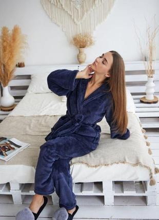 Женская пижама махровая  домашний костюм р.s,m,l,xl