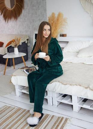 Женская пижама махровая  домашний костюм р.s,m,l,xl5 фото