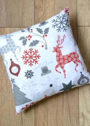 Подушка baby textile новорічна 35х35 см білий