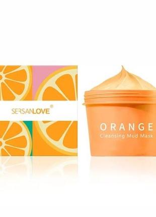 Очищающая грязевая маска для лица с экстрактом апельсина 
 sersanlove orange cleansing mud mask, 100 г