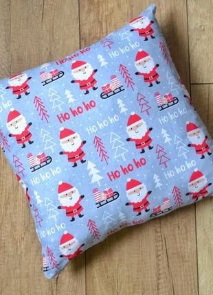 Подушка baby textile новорічна гноми на сірому 35х35 см