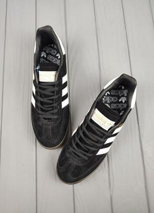 Кроссовки adidas handball spezial black white7 фото