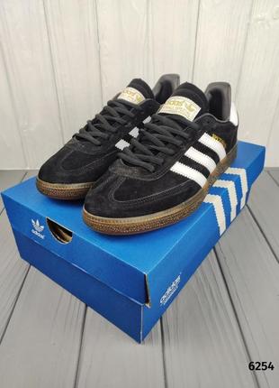 Кроссовки adidas handball spezial black white6 фото