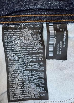 Джинси жіночі zara укороченого крою сині8 фото