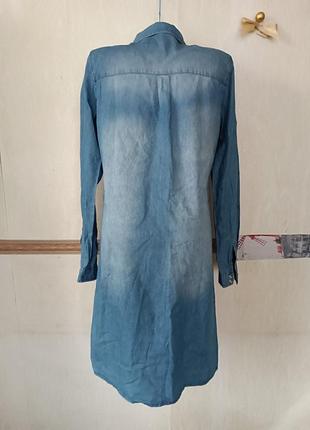 Джинсовое платье рубашка р.36-385 фото
