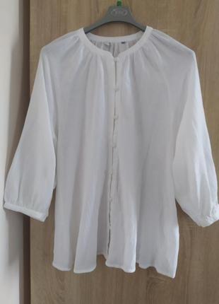 Роскошная женская белая рубашка блуза