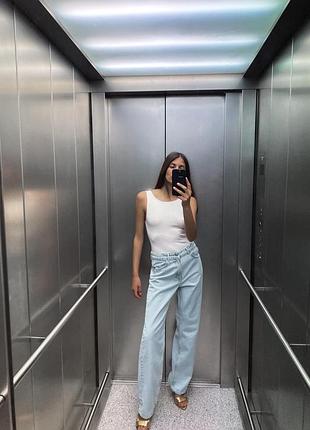 Джинси zara regular 34 розмір xs s блакитні прямі