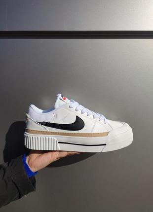 Nike court legacy lift white/black1 фото