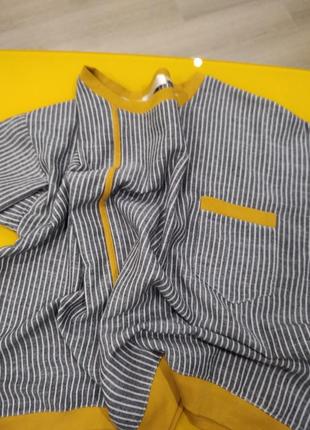 Блуза літня, тонкий льон, в ідеальному стані9 фото
